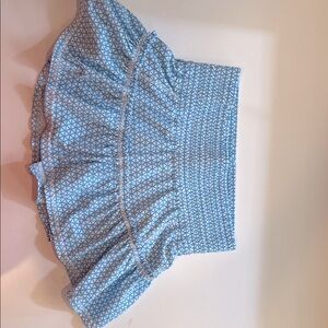 The Bubble - Blue Geometric Patterned Athletic Skirt Size Small